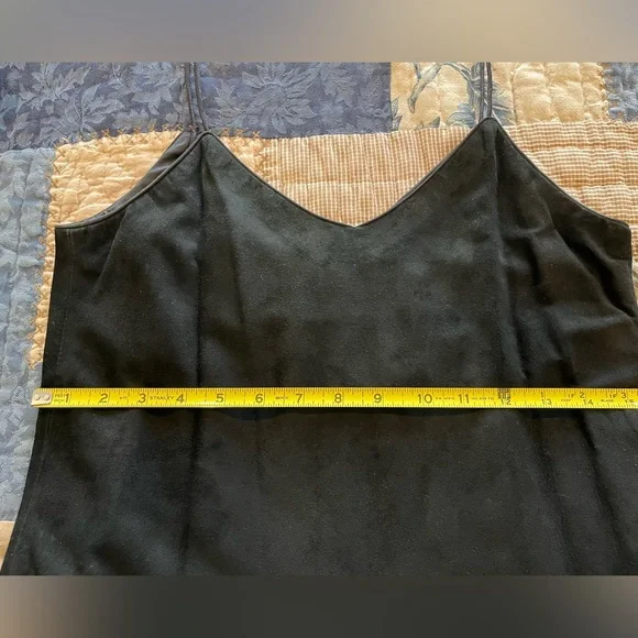 Black Suede Vintage 1980’s Dress - Picture 5 of 7